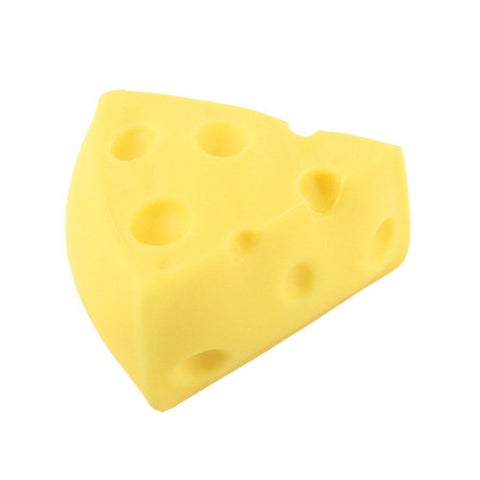 Simulated cheese squeeze toy, creative stress relief toy, playful stress ball for children.